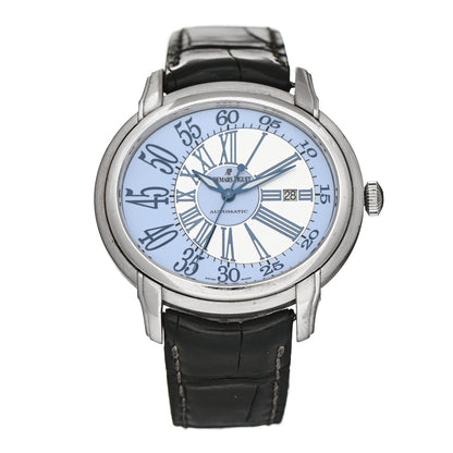 Audemars Piguet 18K White Gold Alligator 45mm Millenary Automatic Watch Blue 15320BC.OO.D093CR.01 1 of 6