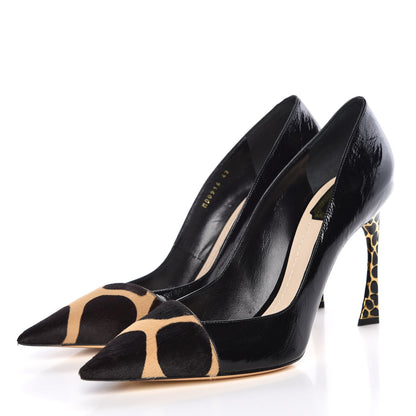 Christian Dior Crinkled Lambskin Songe 100 Pumps 42 Black 3 of 14