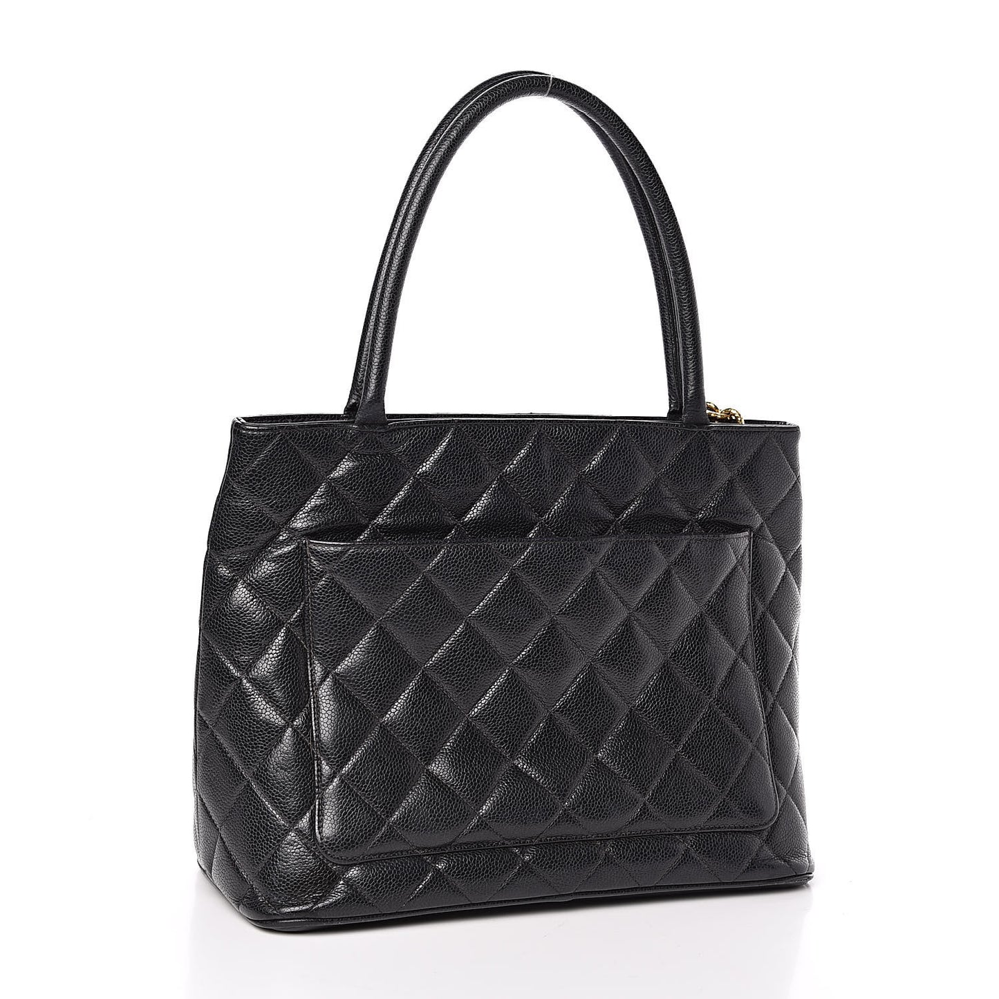 Caviar Quilted Medallion Tote Black