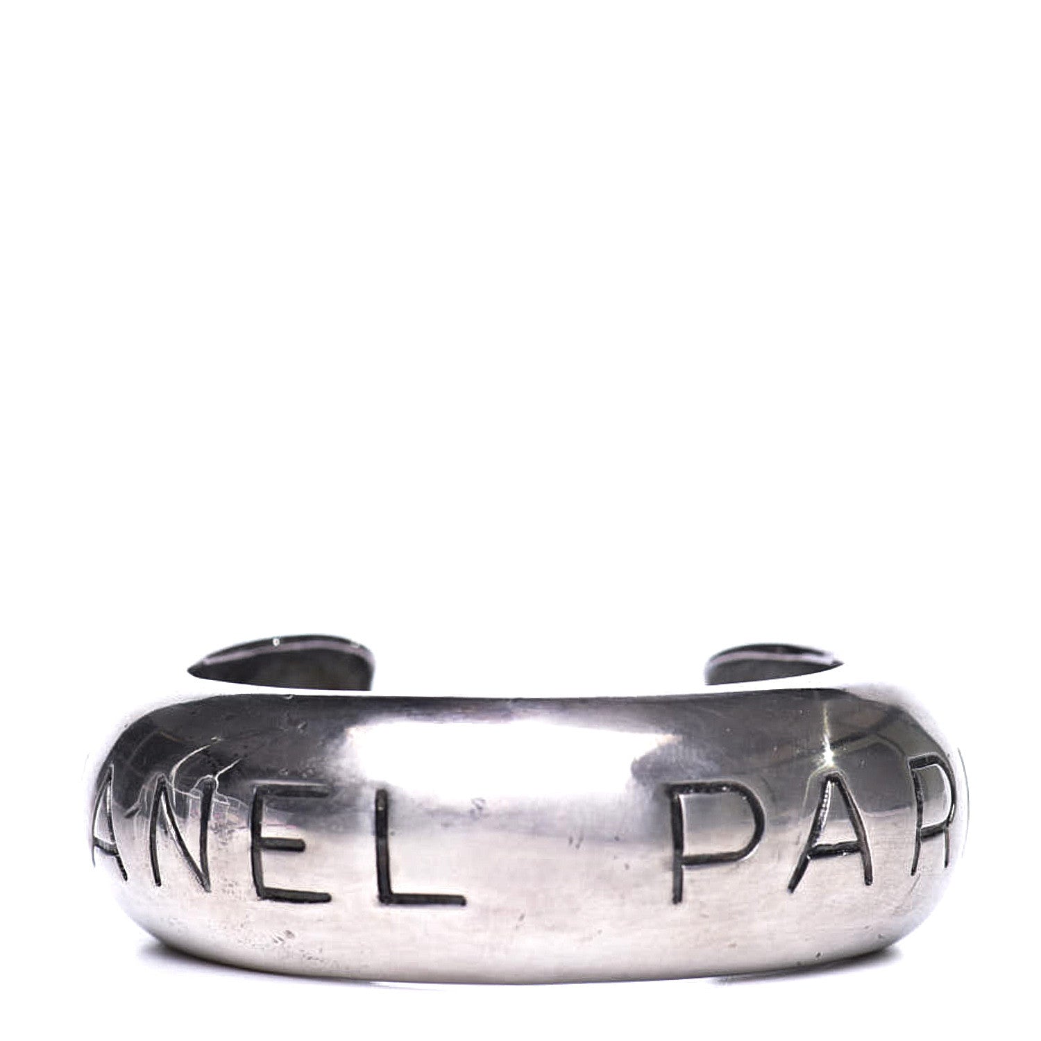 Chanel Paris Cuff Bracelet Silver 1 of 5