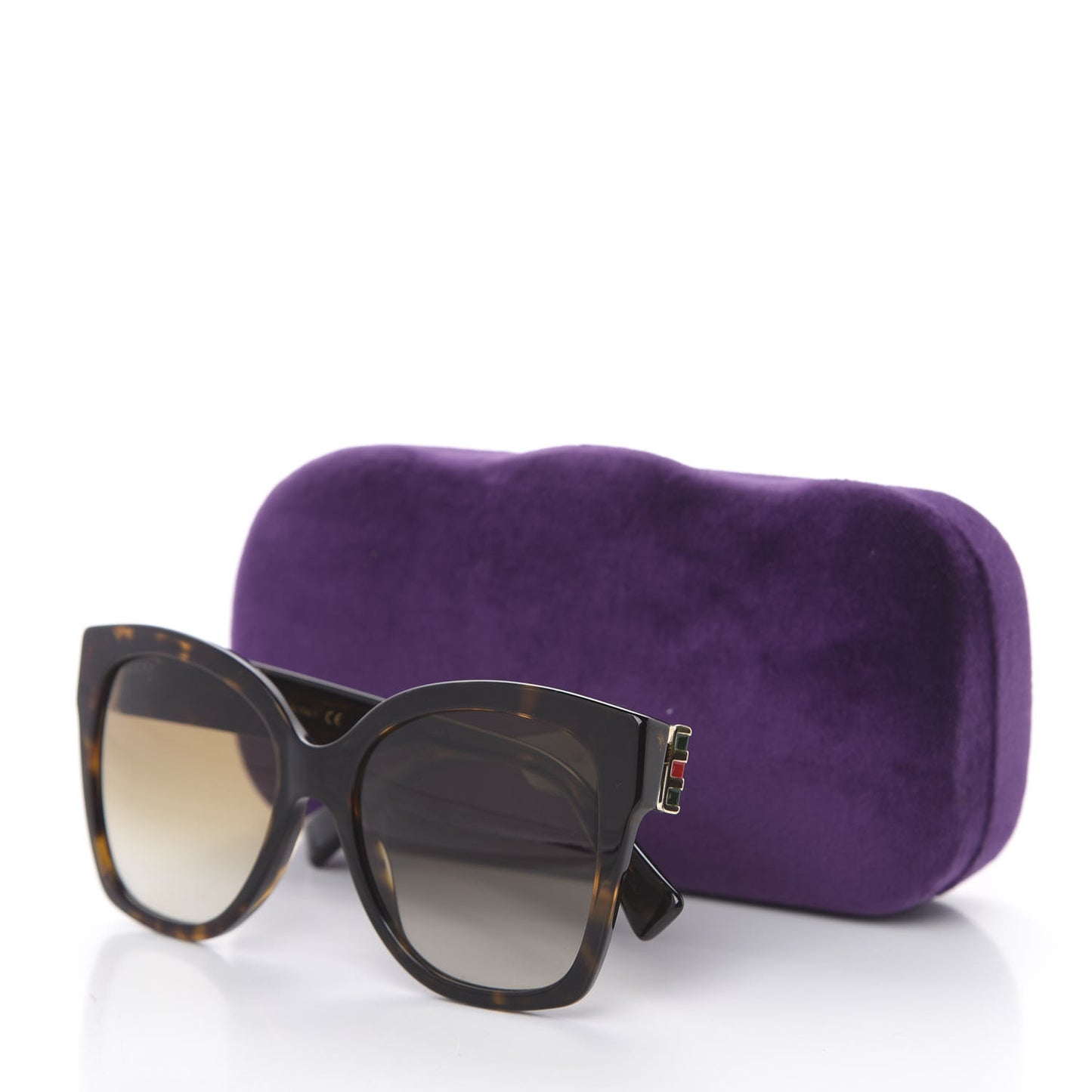 Acetate Square Frame Sunglasses GG0459S Tortoise