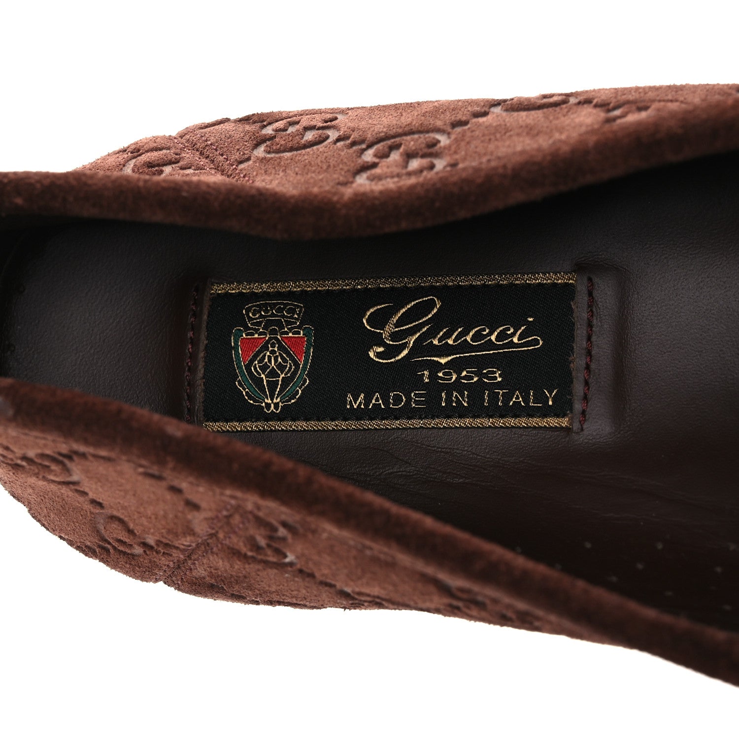 Gucci Suede GG Monogram Horsebit Mens Loafers 9 Brown 9 of 11