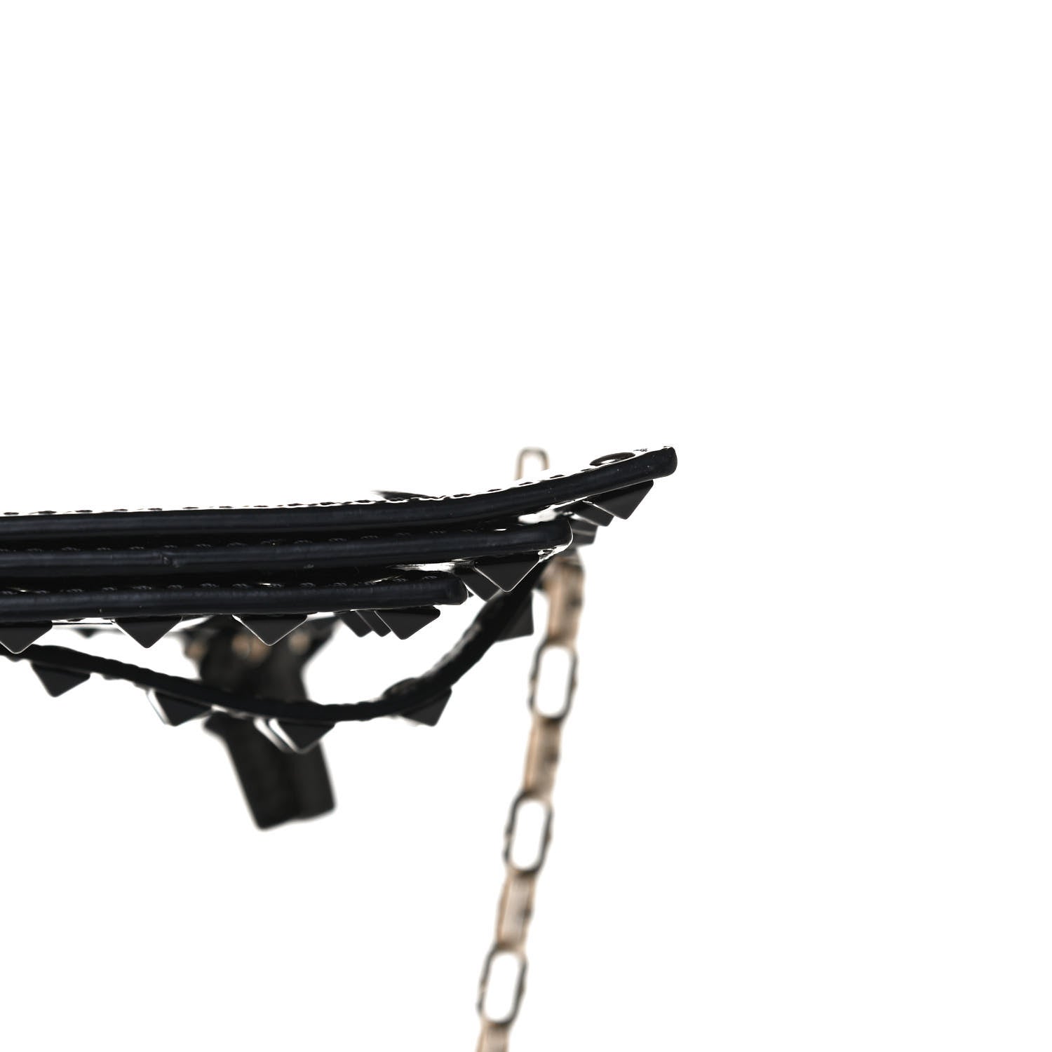 Valentino Garavani Patent Calfskin Rockstud Crossbody Pouch Bag Black 11 of 12