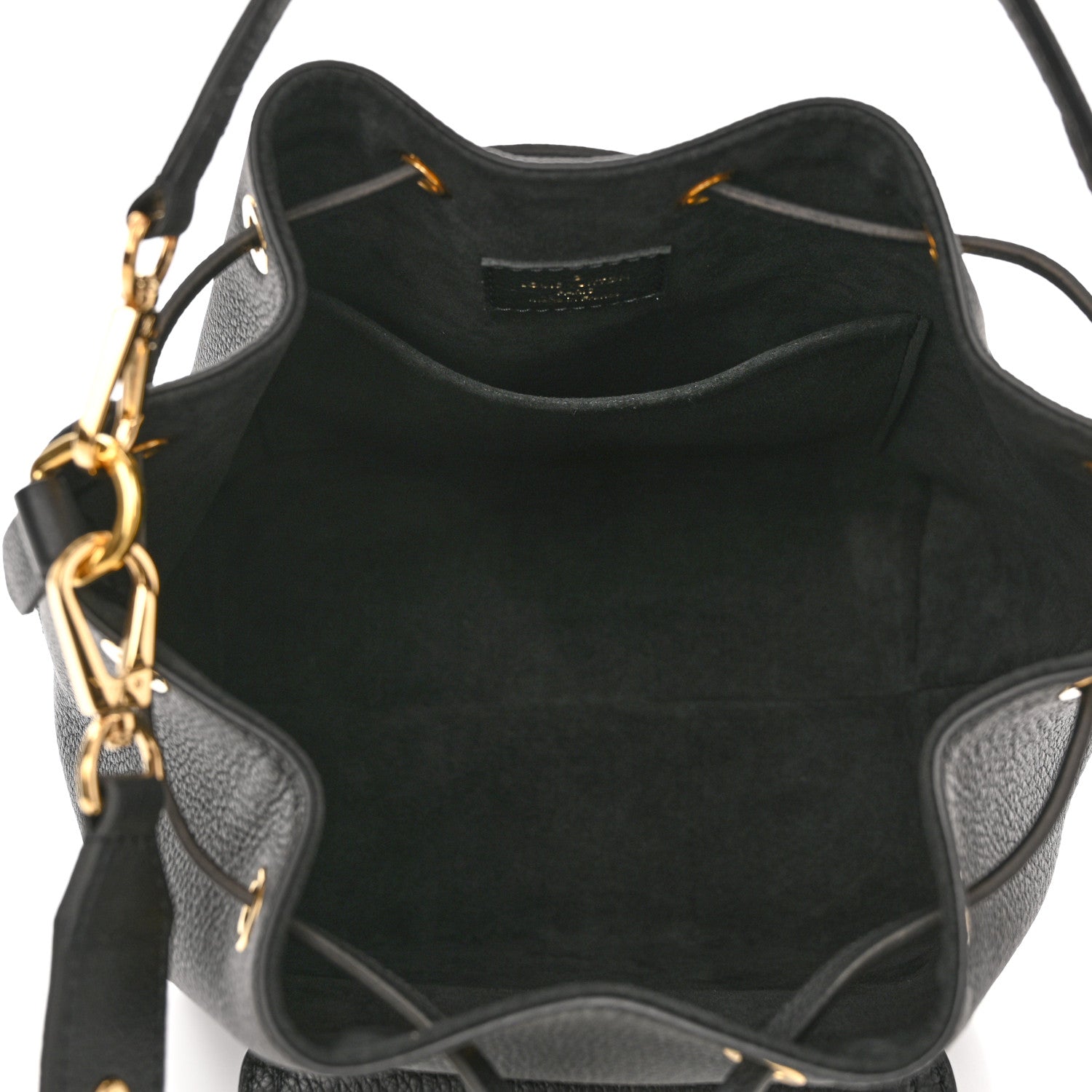 Louis Vuitton Calfskin Lockme Bucket MM Black 5 of 9