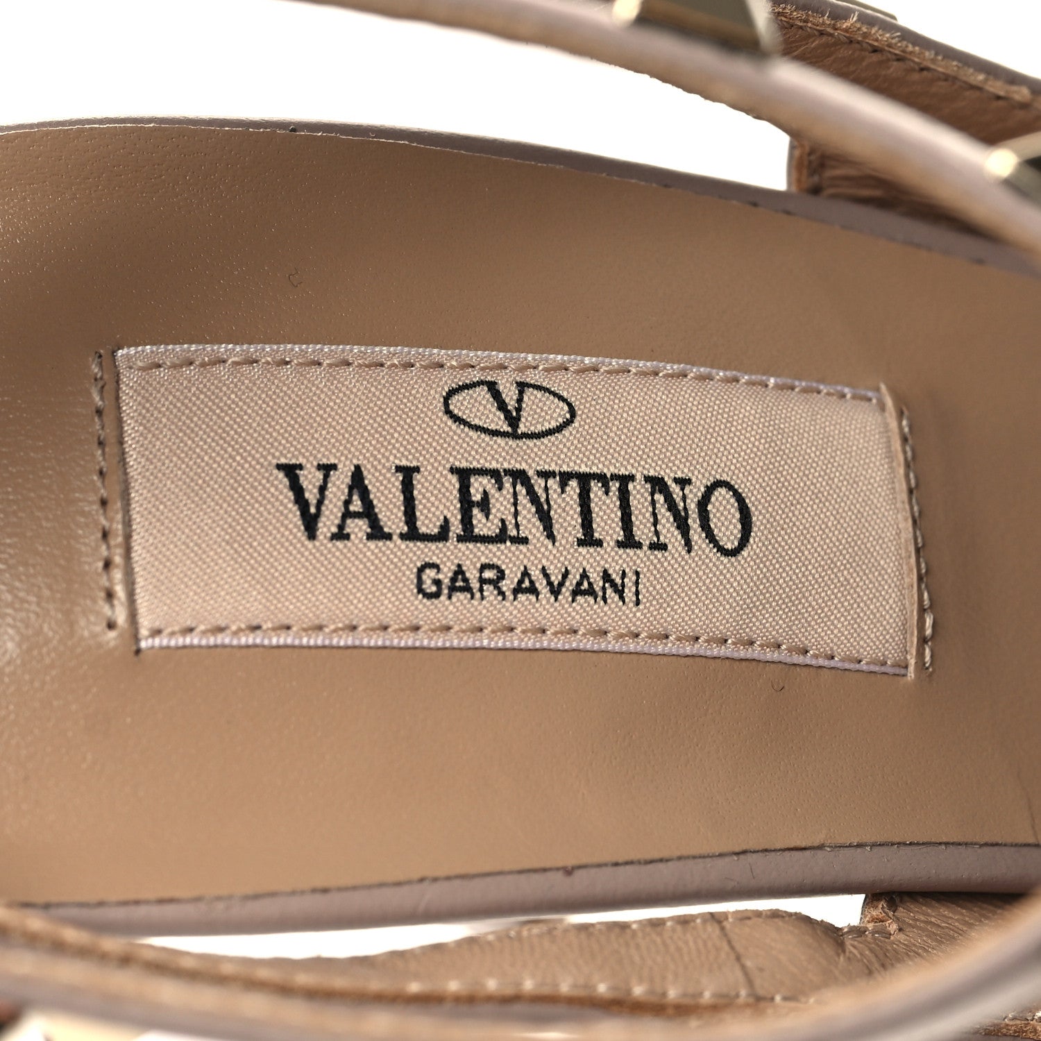 Valentino Garavani Patent Nappa Rockstud Ankle Strap 100mm Pumps 38.5 Poudre 7 of 7