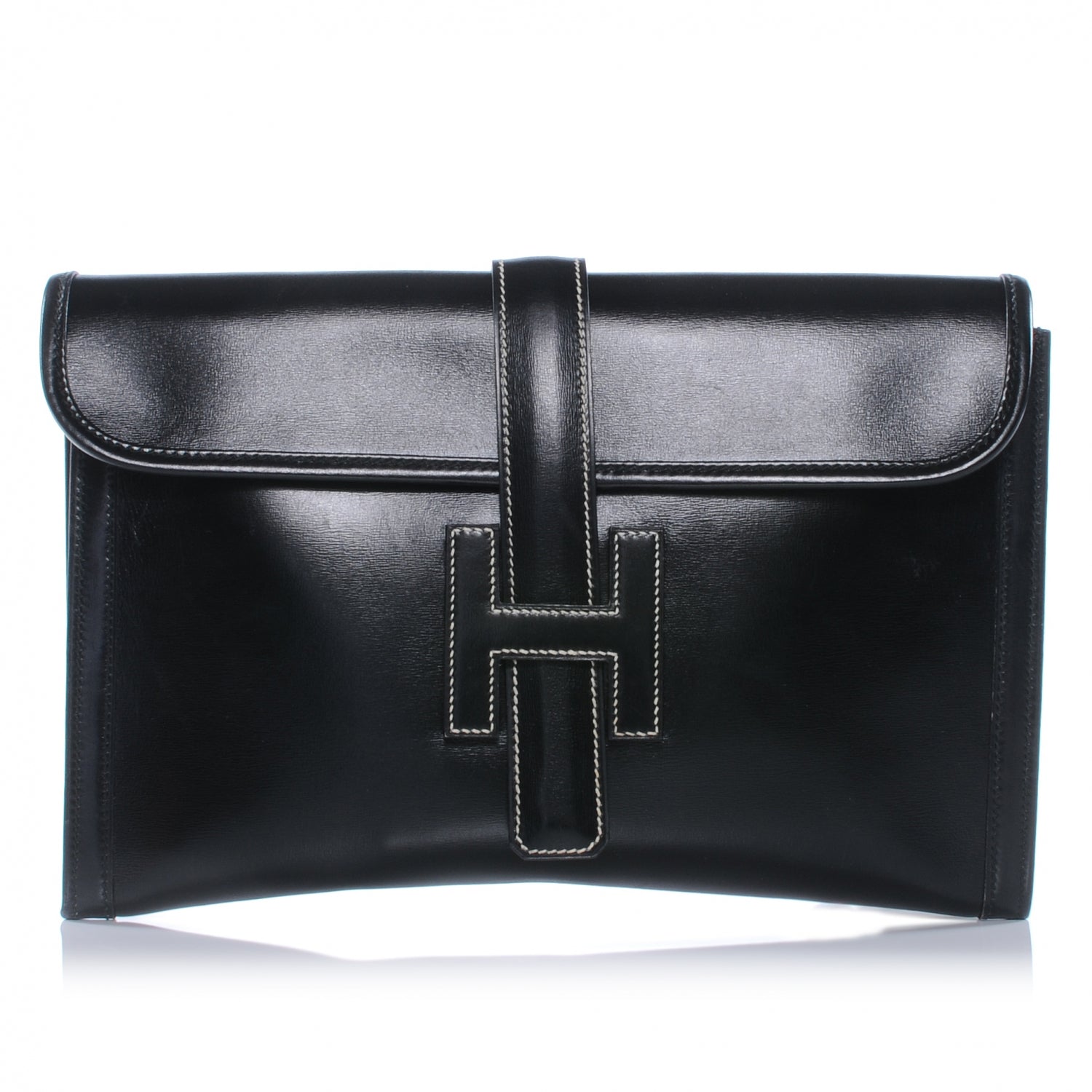 Hermes Box Calf Jige PM Clutch Black 1 of 6