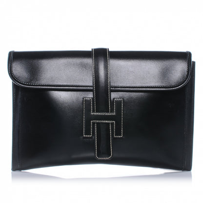 Hermes Box Calf Jige PM Clutch Black 1 of 6