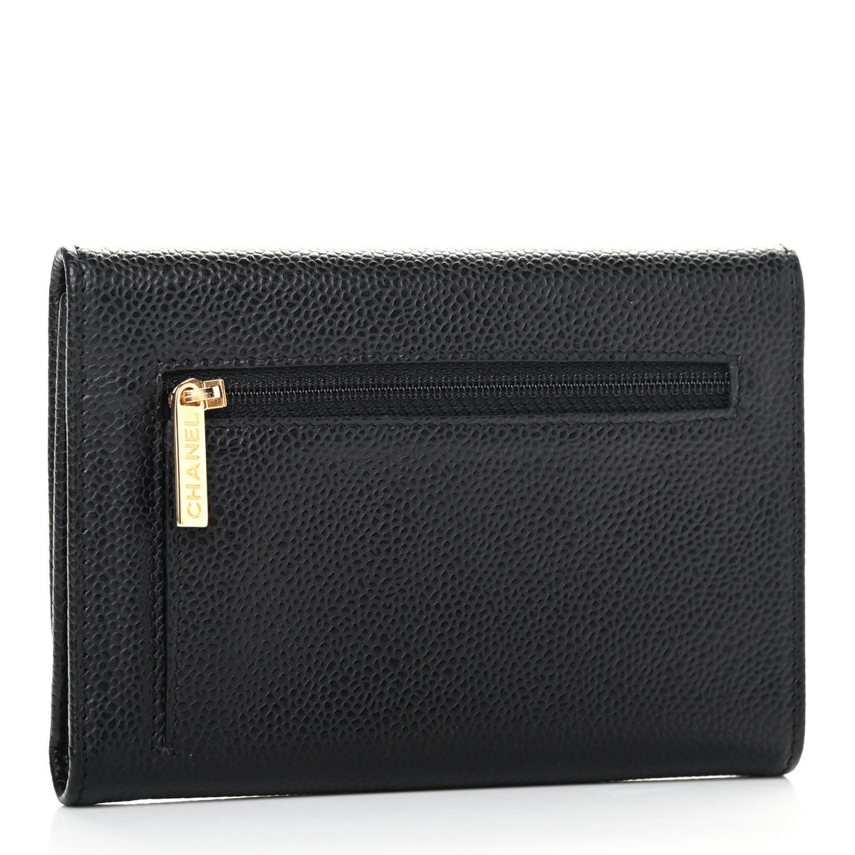 Caviar Timeless CC Compact Wallet Black