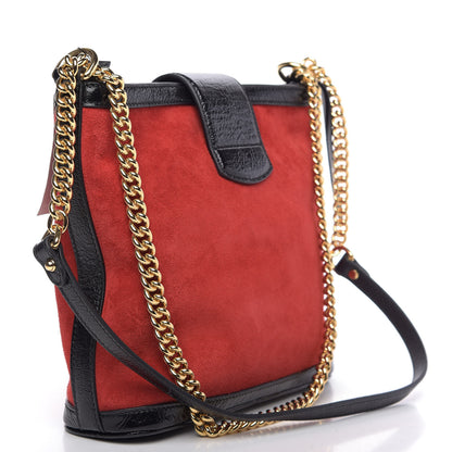 Gucci Suede Patent Medium Dionysus Bucket Bag Red 4 of 12