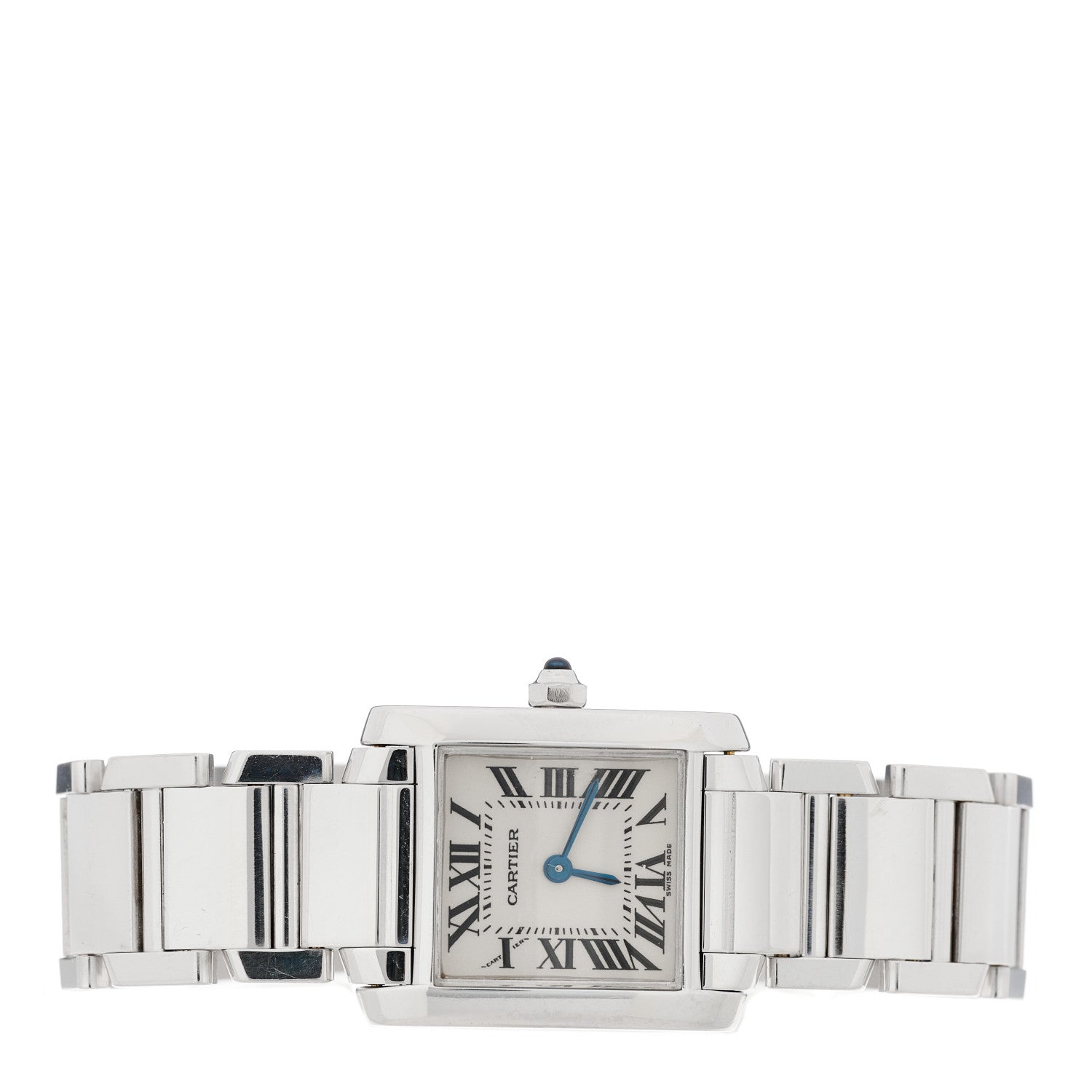 Cartier 18K White Gold 20mm Tank Francaise Quartz Watch 2 of 5