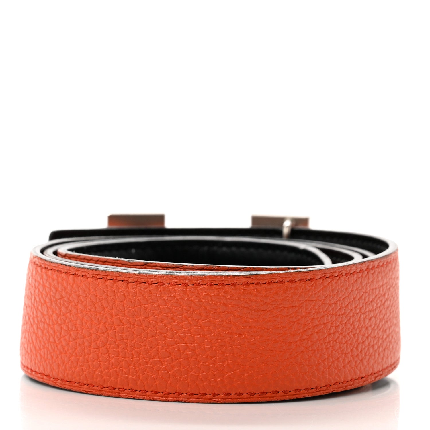 Hermes Swift Togo Constance H Belt 80 Black Orange 2 of 8