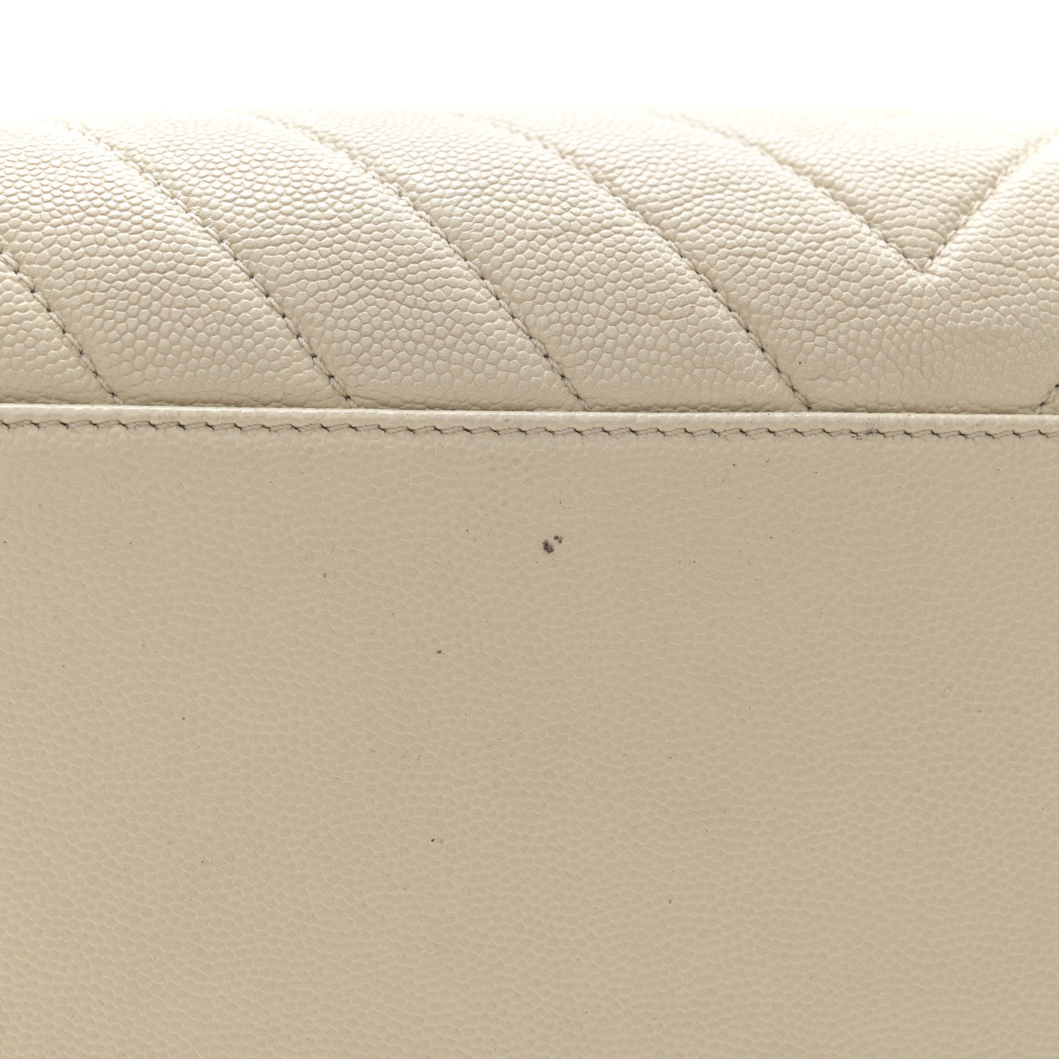 Chanel Caviar Chevron Quilted Coco Handle Shopping Tote Ivory 13 of 16