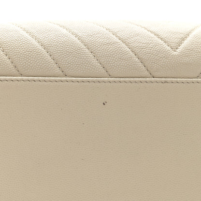Chanel Caviar Chevron Quilted Coco Handle Shopping Tote Ivory 13 of 16