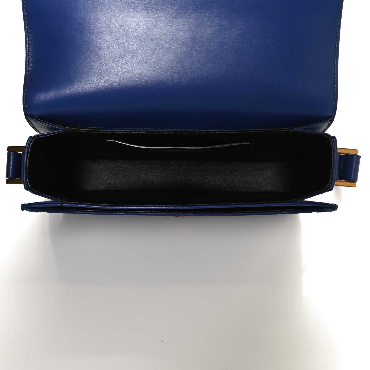 Saint Laurent Box Calfskin Monogram Medium Solferino Satchel Blue 5 of 11