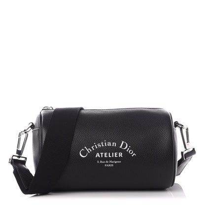 Christian Dior HOMME Grained Calfskin Mens Roller Pouch Black 1 of 8