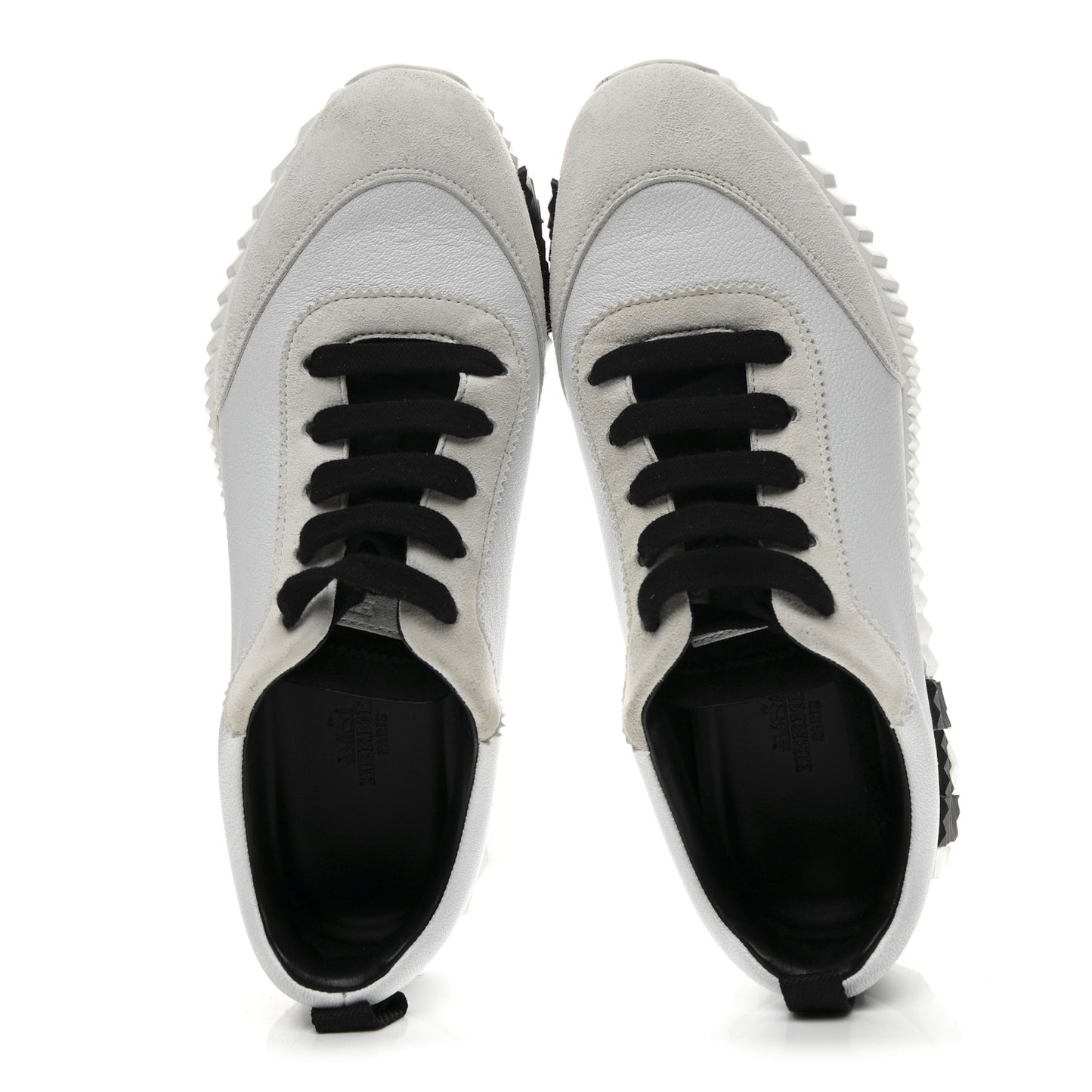 Sport Goatskin Suede Goatskin Bouncing Sneakers 37 White Black