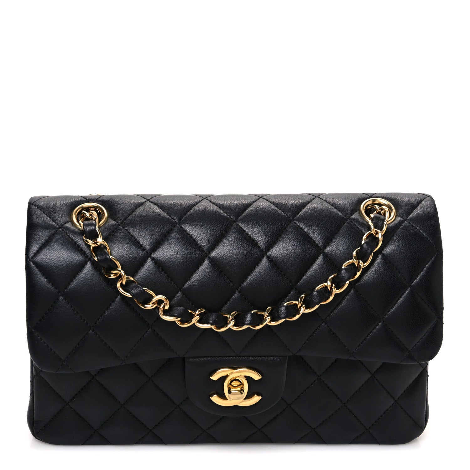 Chanel Lambskin Quilted Small Double Flap Black 1 of 11