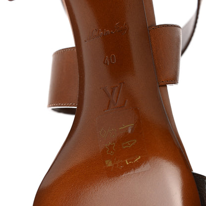 Louis Vuitton Calfskin Monogram Horizon Sandals 40 Cognac Brown 6 of 11