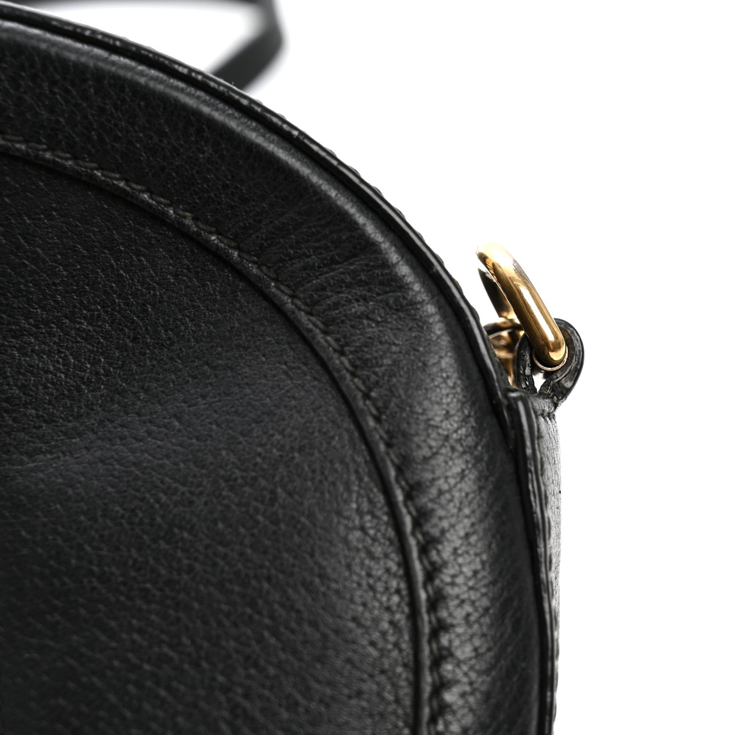 Gucci Grained Calfskin Web Mini Ophidia Round Shoulder Bag Black 12 of 13