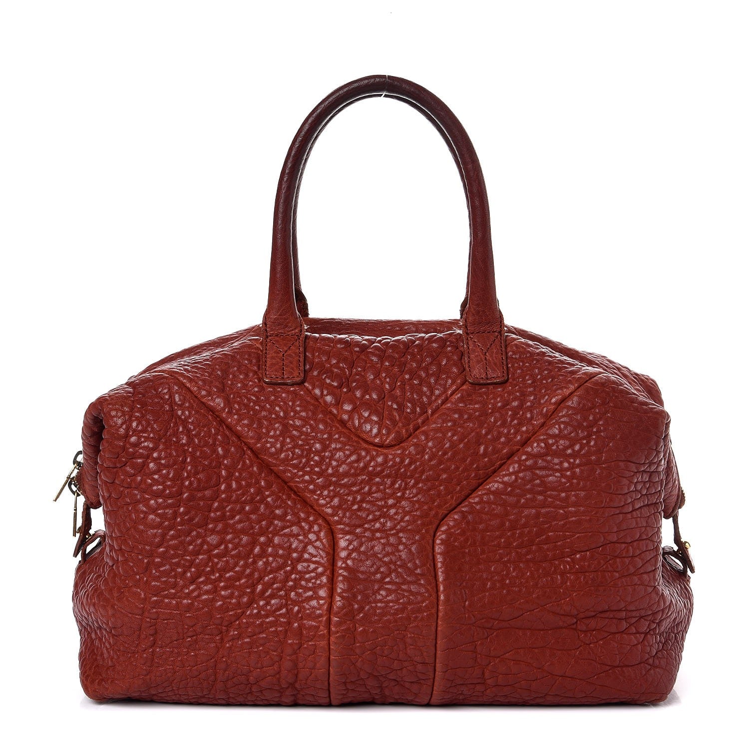 Saint Laurent Pebbled Lambskin Easy Sac Burnt Orange 1 of 11