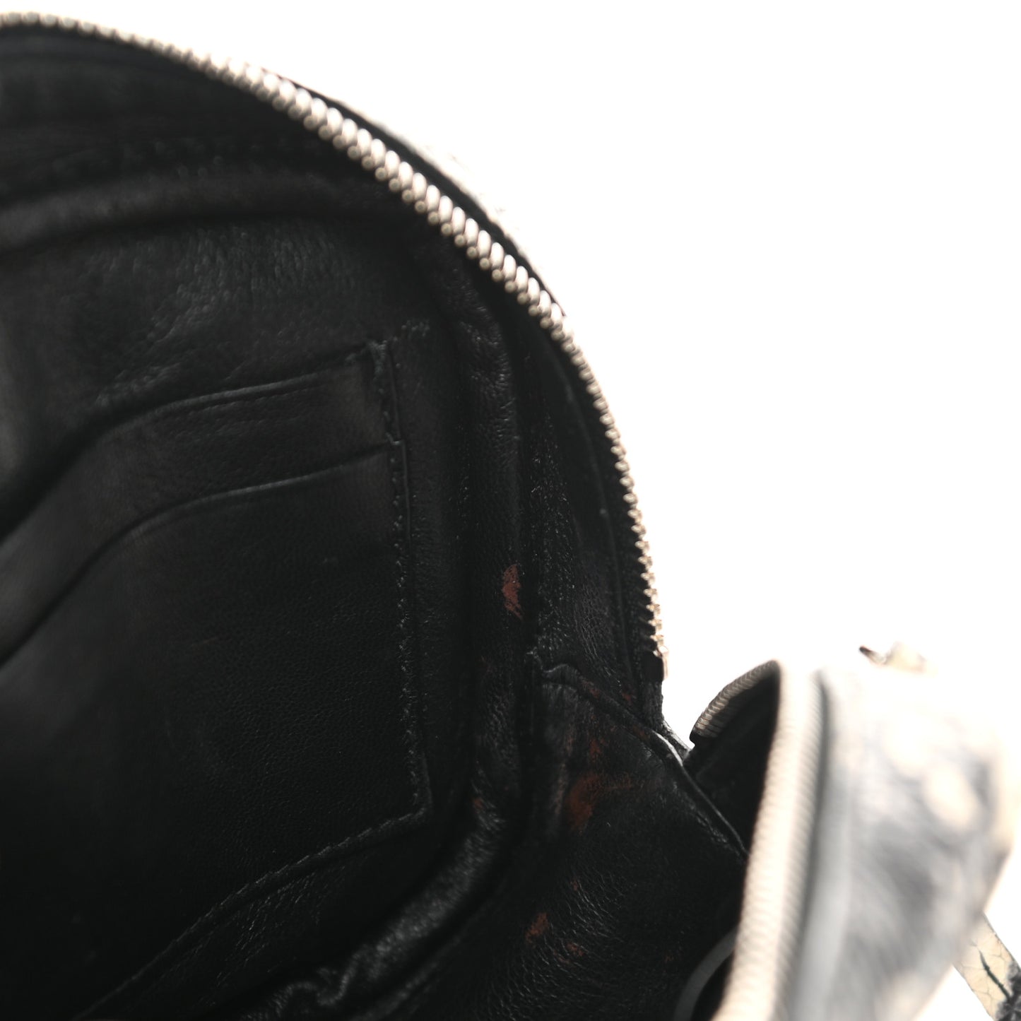 Python Embossed Calfskin Monogram Blogger Bag Black Beige