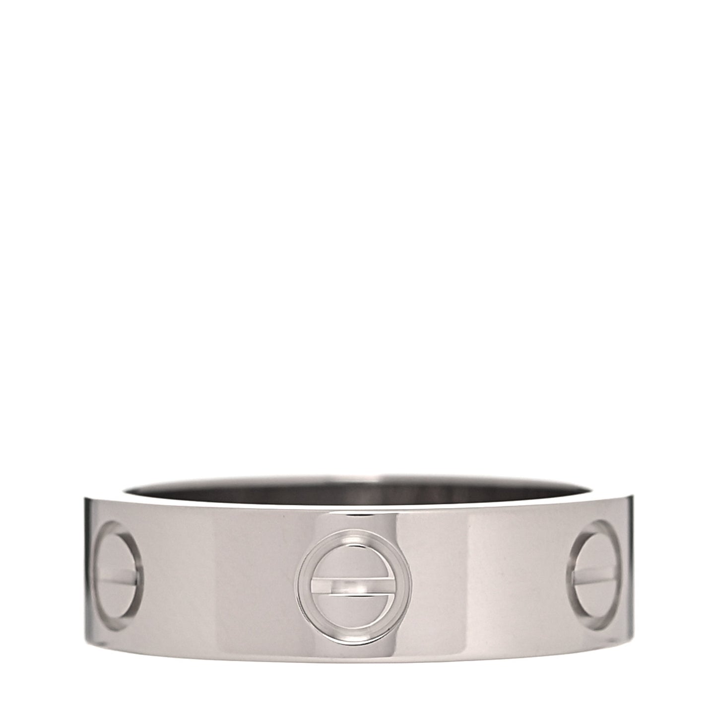 18K White Gold 5.5mm LOVE Ring 53 6.5