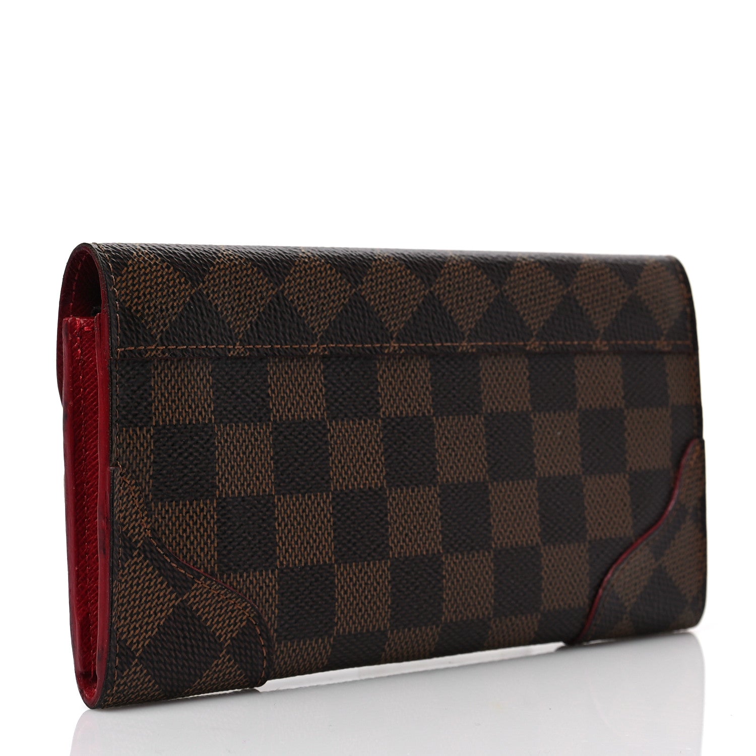 Louis Vuitton Damier Ebene Caissa Wallet Cherry 3 of 7