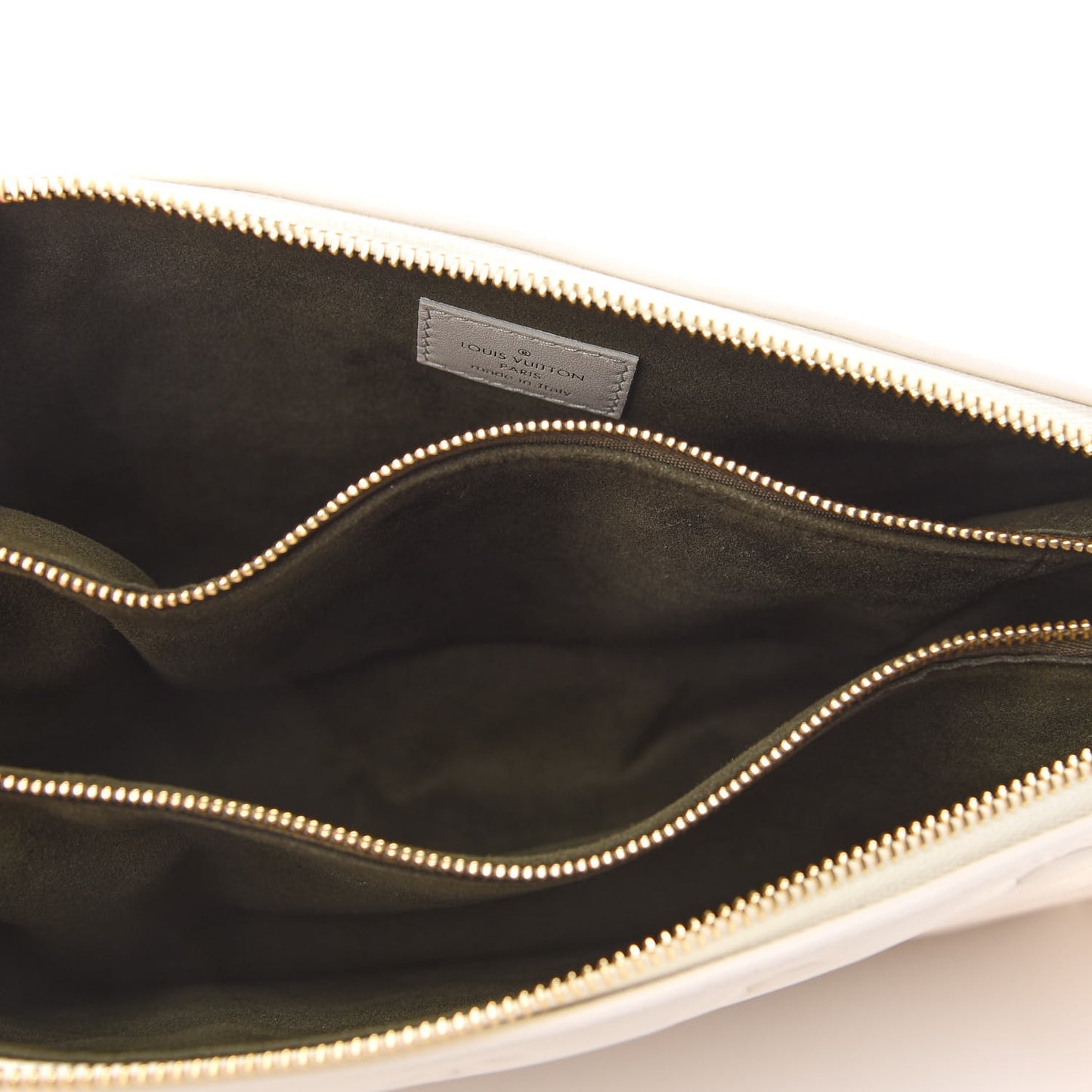 Lambskin Embossed Monogram Coussin PM Cream