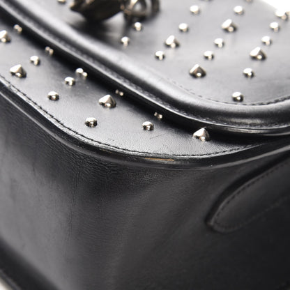 Alexander McQueen Calfskin Studded Small Padlock Crossbody Bag Black 9 of 12