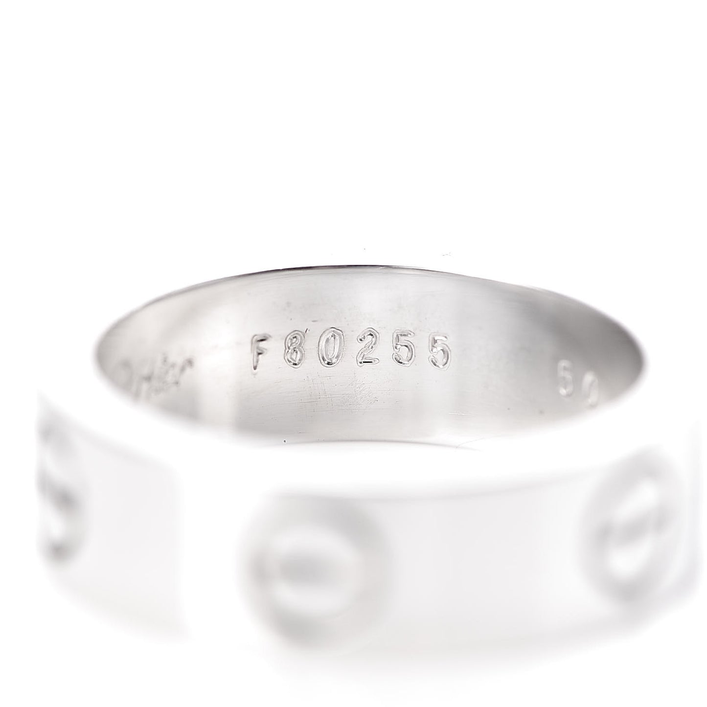 18K White Gold 5.5mm LOVE Ring 50 5.25