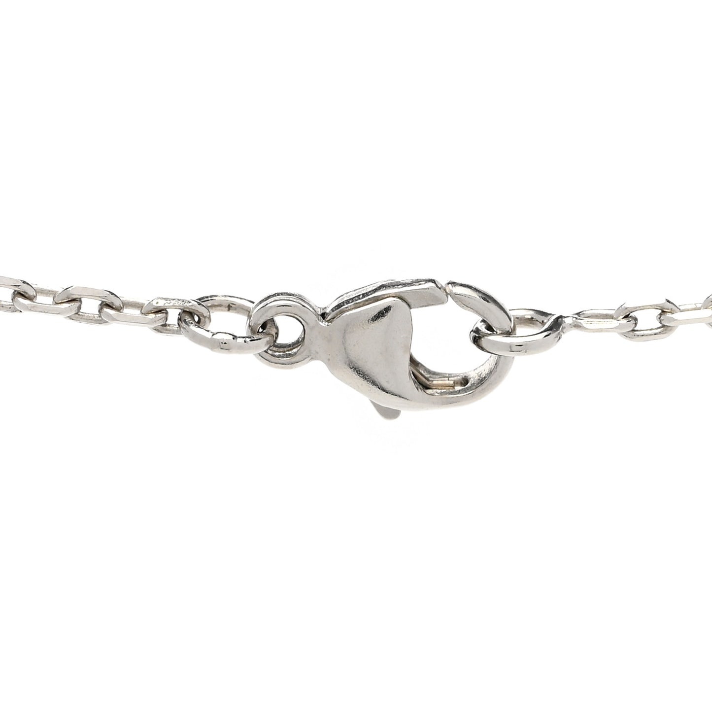 Lacquered Palladium Mini Pop H Pendant Necklace White