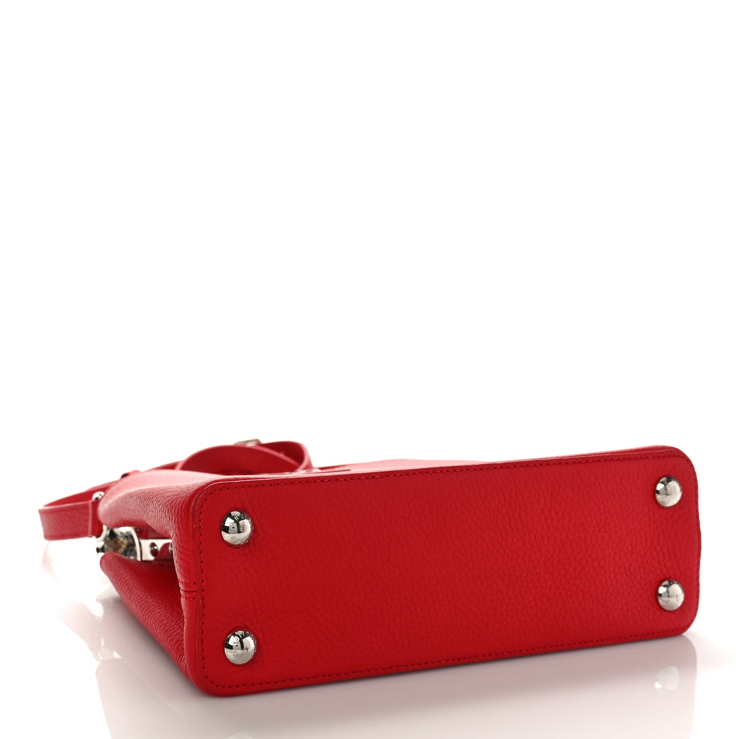Taurillon Snakeskin Capucines PM Rubis