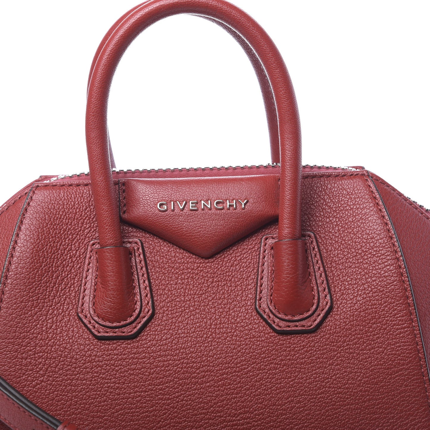 Sugar Goatskin Mini Antigona Dark Red