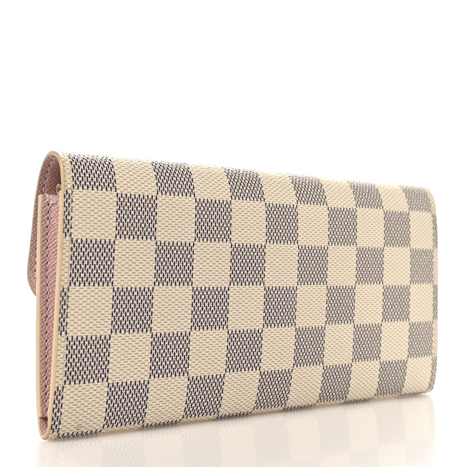Louis Vuitton Damier Azur Emilie Wallet Rose Ballerine 3 of 7
