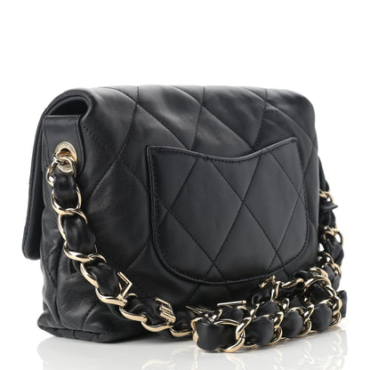 Chanel Lambskin Quilted On The Shoulder Flap Black 3 of 10