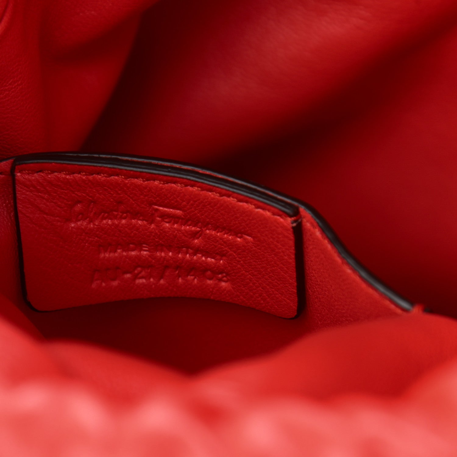 Salvatore Ferragamo Calfskin Cage Bag Candy Apple Red 9 of 12