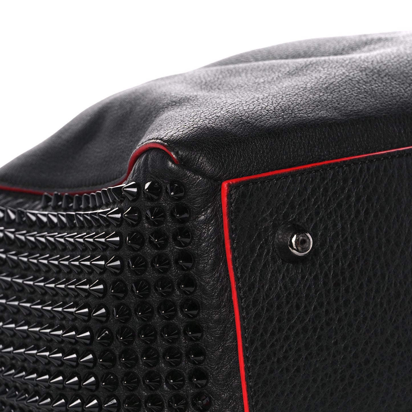 Calfskin Panettone Spiked Large Ranch Black