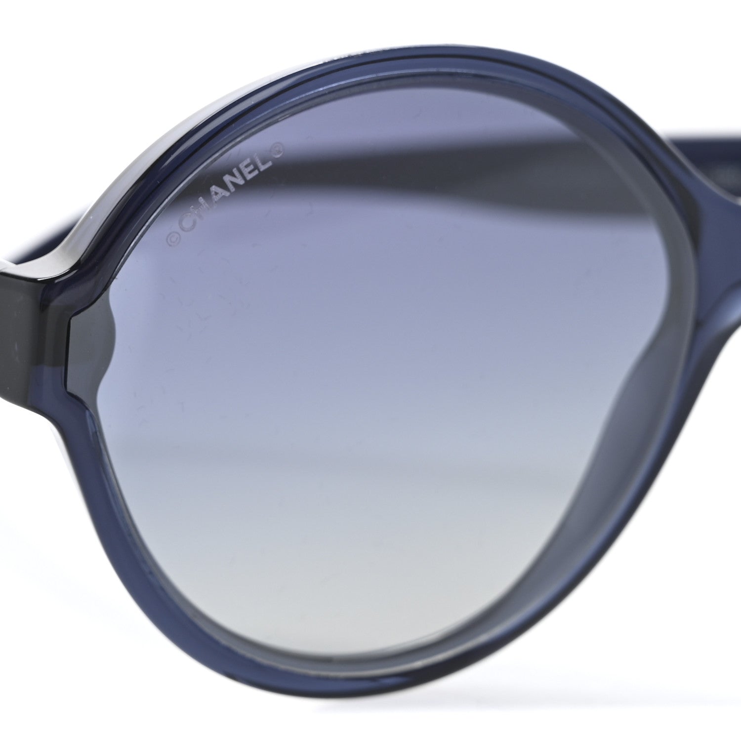 Chanel Acetate Polarized Round CC Sunglasses 5387 Blue 7 of 8
