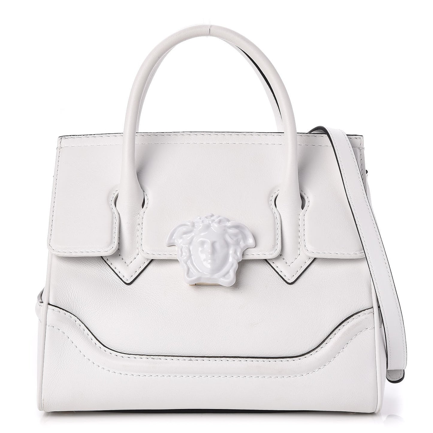 Calfskin Medium Palazzo Empire Bag White