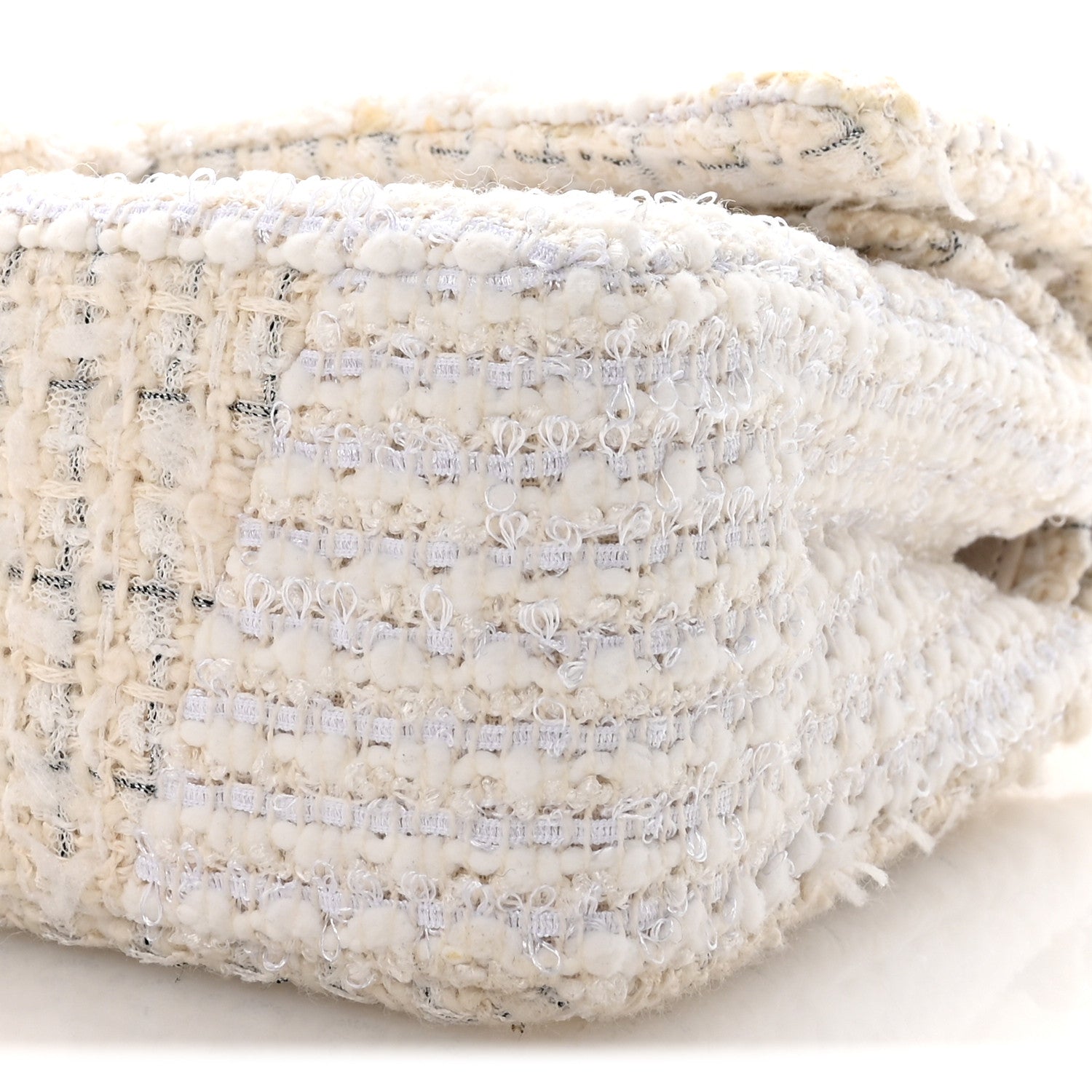 Chanel Tweed Patchwork Medium Double Flap White 10 of 10