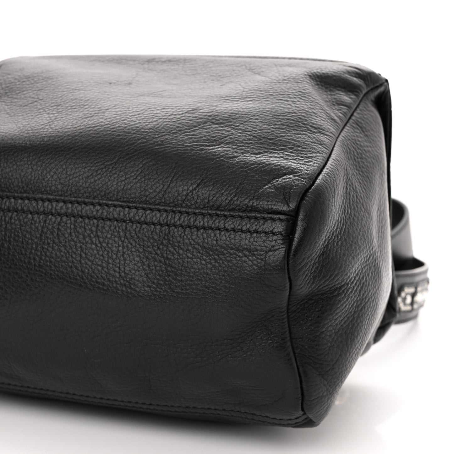 Calfskin Studded Small Pandora Black
