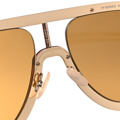 Fendi FF Fabulous Shield Sunglasses FF M0039/G/S Gold 6 of 7