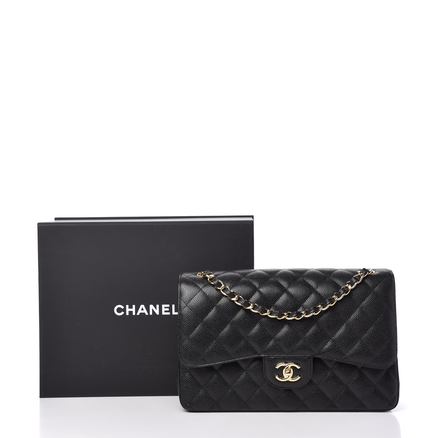 Chanel Caviar Quilted Jumbo Double Flap Black 11 of 11