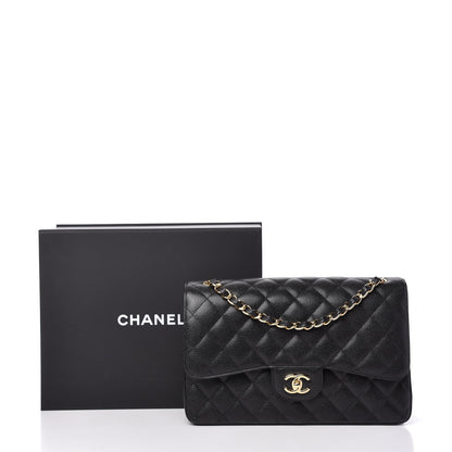 Chanel Caviar Quilted Jumbo Double Flap Black 11 of 11