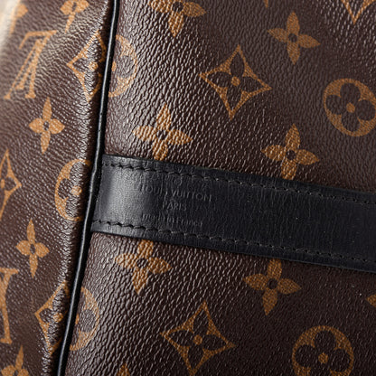 Louis Vuitton Monogram Macassar Keepall Bandouliere 55 6 of 15