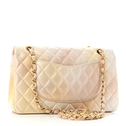Chanel Metallic Goatskin Quilted Ombre Medium Double Flap Gold 3 of 11