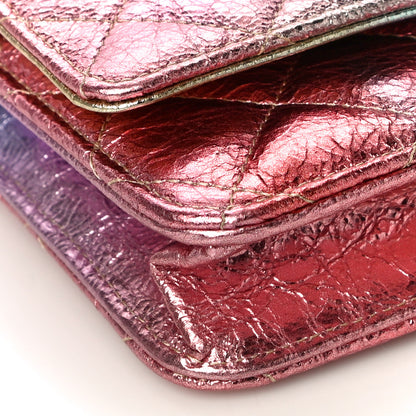 Chanel Metallic Goatskin Quilted 2.55 Reissue Wallet on Chain WOC Multicolor 10 of 12