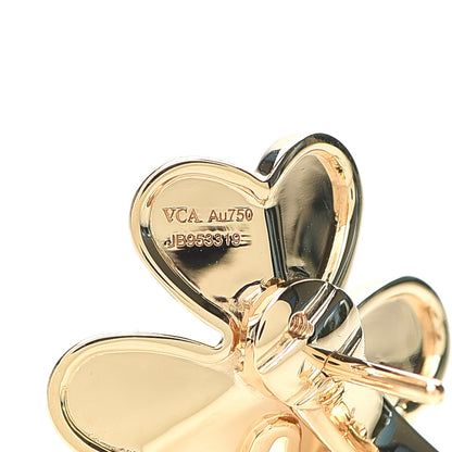 Van Cleef & Arpels 18K Yellow Gold Diamond Small Frivole Earrings 4 of 6