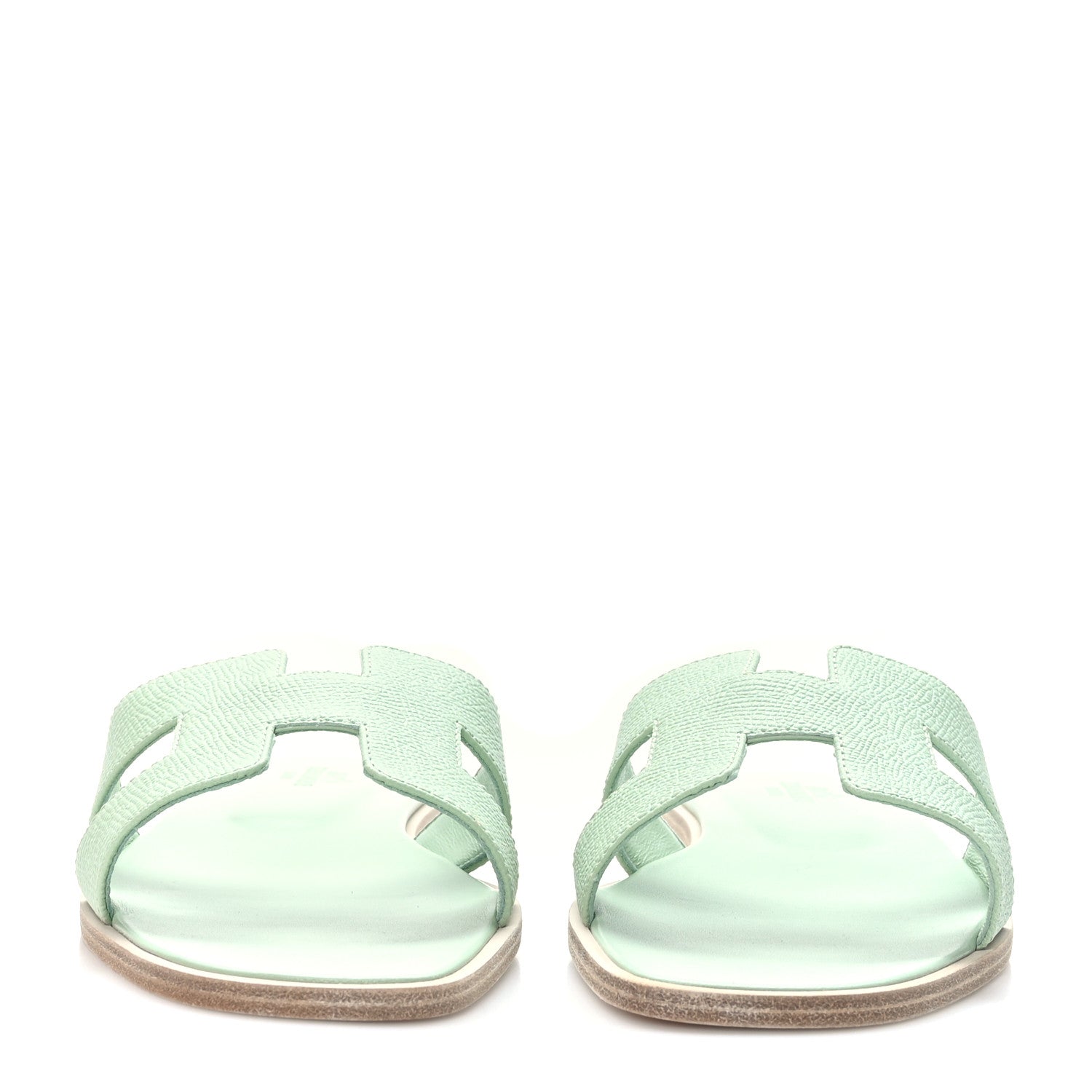 Hermes Epsom Oran Sandals 38 Vert Jade 2 of 9