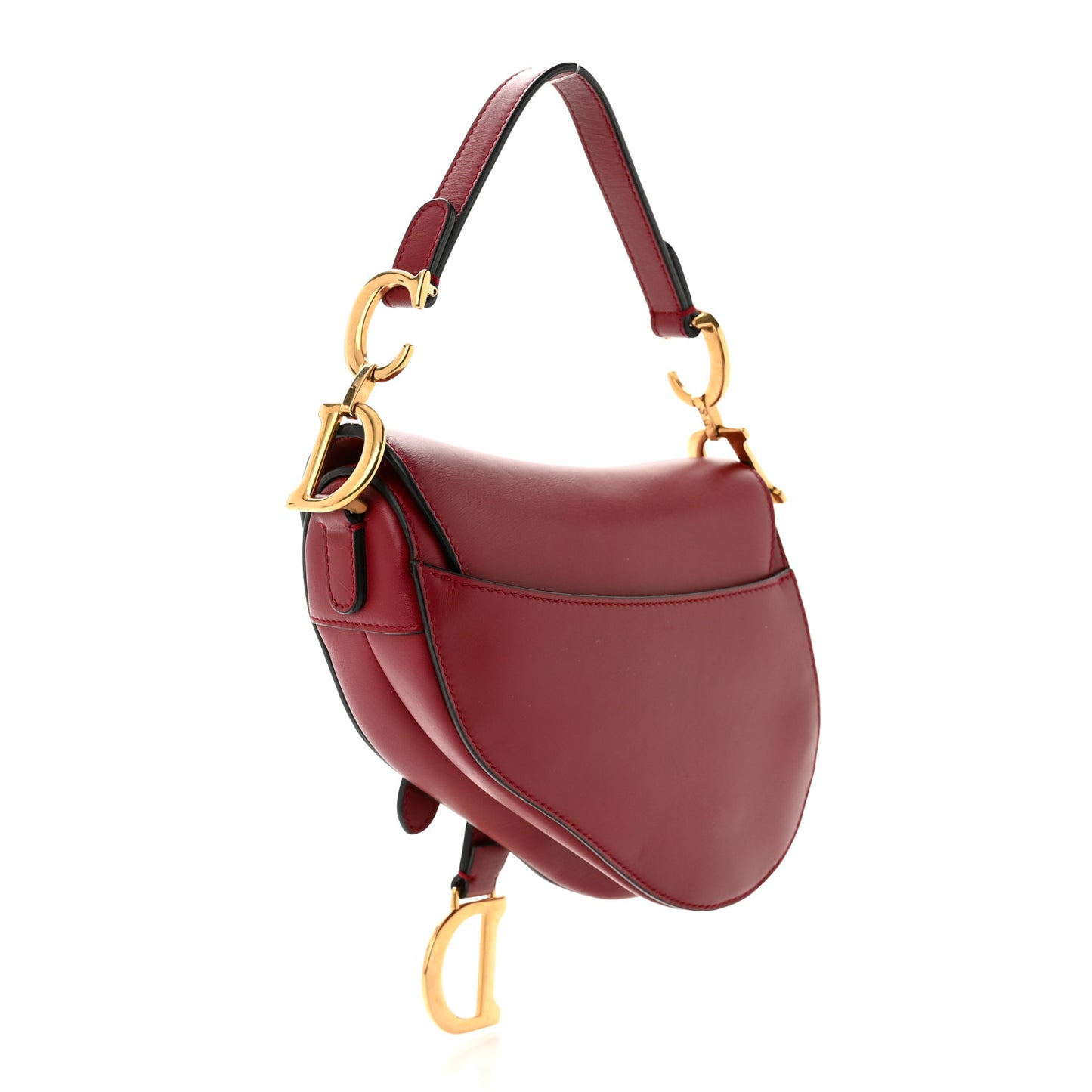 Calfskin Mini Saddle Bag Scarlet